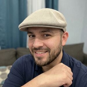 Dockers Light Beige Knit Newsboy Cap